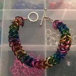 Rainbow & Black Chainmaille..